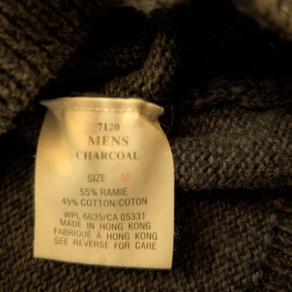 Woolrich Vintage Knit Pullover Sweater Moose Winter Christmas Ramie Cotton - Picture 5 of 5